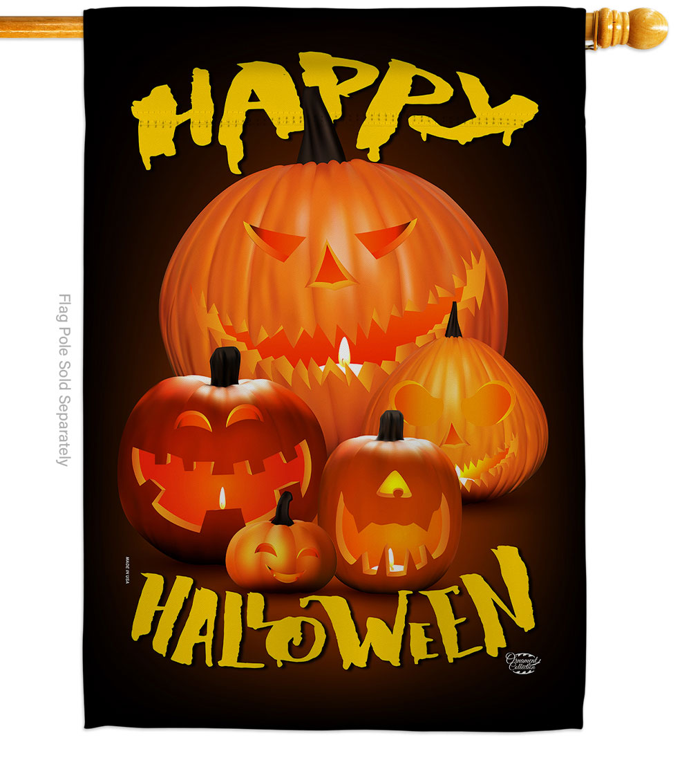 28 x 40 in. Halloween Pumpkin Patch House Flag with Fall Double-Sided Decorative Vertical Flags Decoration Banner Garden Yard Gift