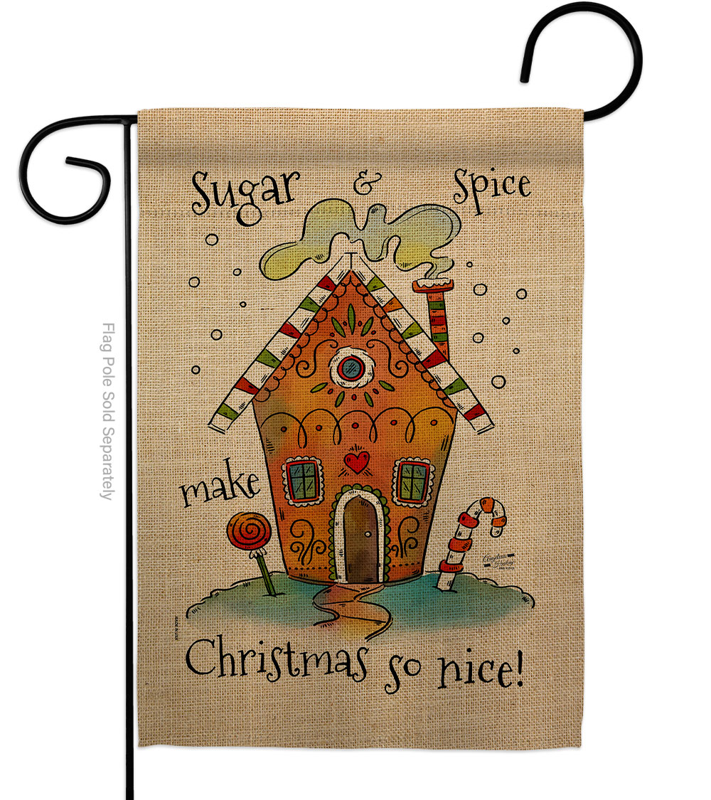 G135097-BO 13 x 18.5 in. Sugar & Spice Christmas Garden Flag with Winter Double-Sided Decorative Vertical Flags House Decoration Banner Yard Gift