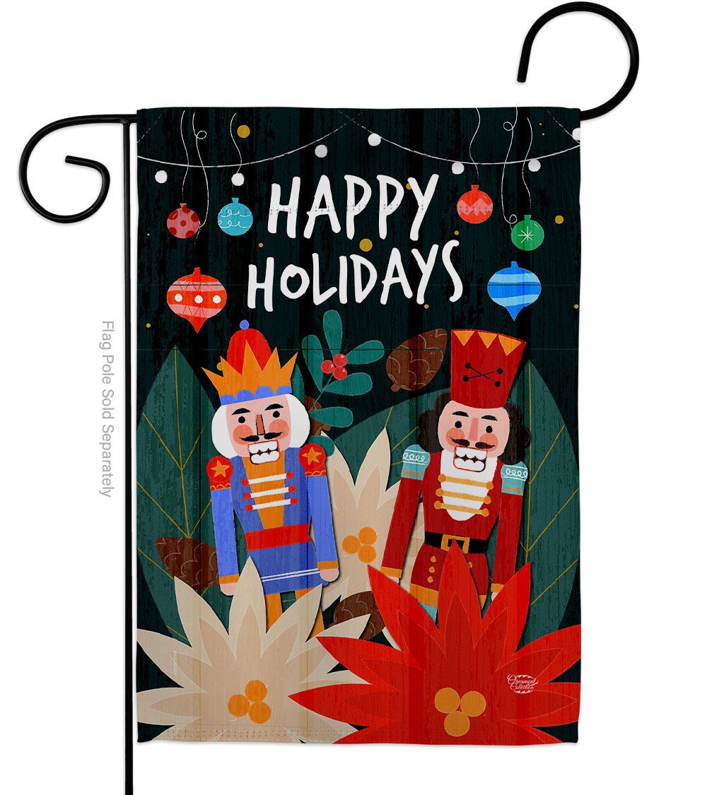 13 x 18.5 in. Holidays Nutcracker Garden Flag with Winter Christmas Double-Sided Decorative Vertical Flags House Decoration Banner Yard Gift