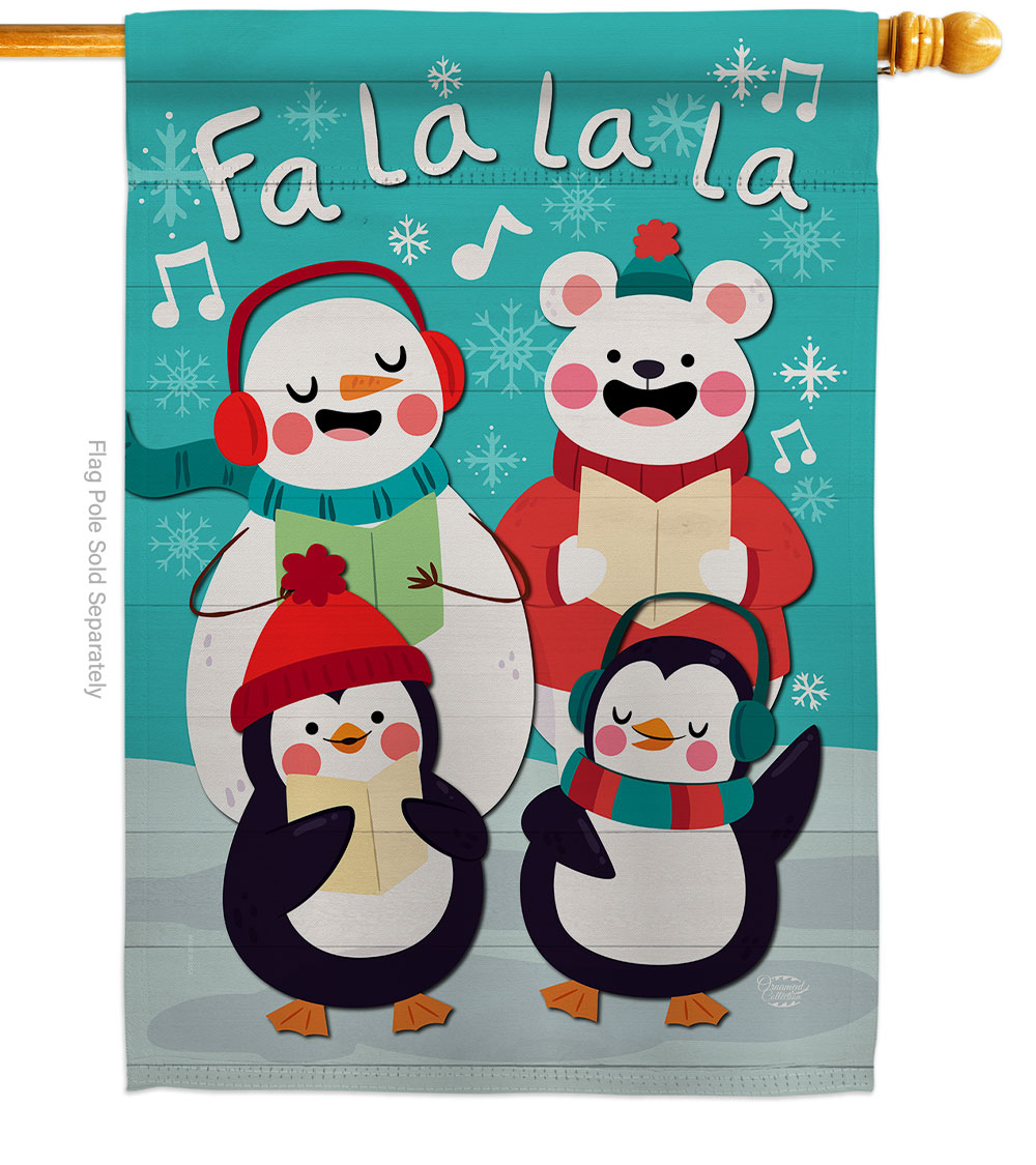 H192289-BO 28 x 40 in. Fa La Fun House Flag with Winter Wonderland Double-Sided Decorative Vertical Flags Decoration Banner Garden Yard Gift -  Ornament Collection