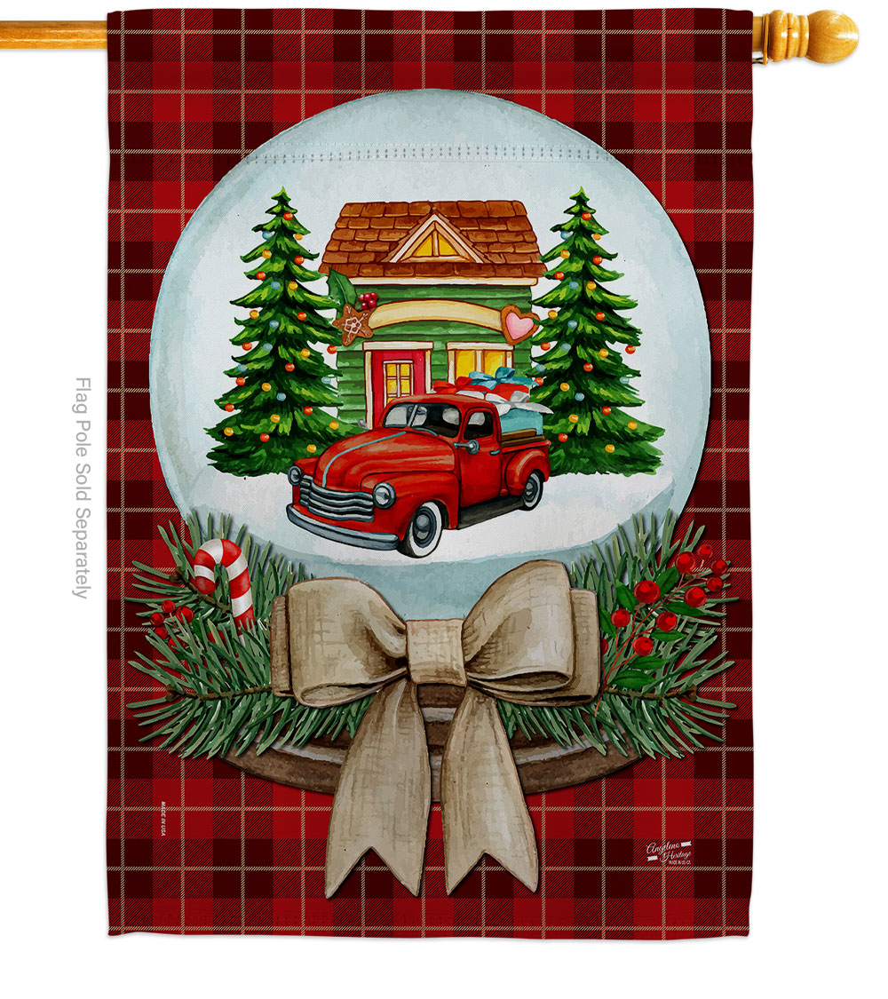 28 x 40 in. Winter Time House Flag with Wonderland Double-Sided Decorative Vertical Flags Decoration Banner Garden Yard Gift
