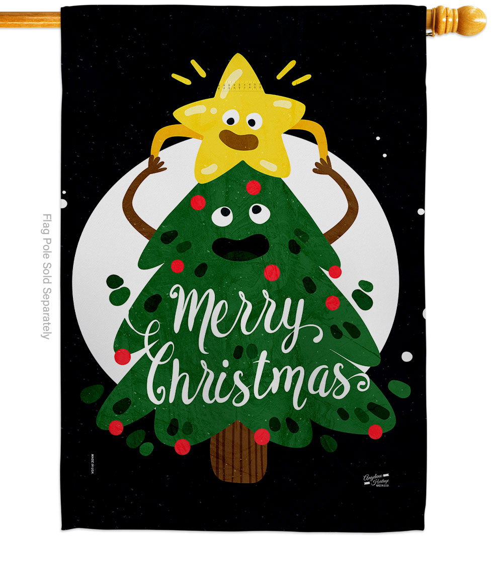 28 x 40 in. Christmas Buddy House Flag with Winter Double-Sided Decorative Vertical Flags Decoration Banner Garden Yard Gift