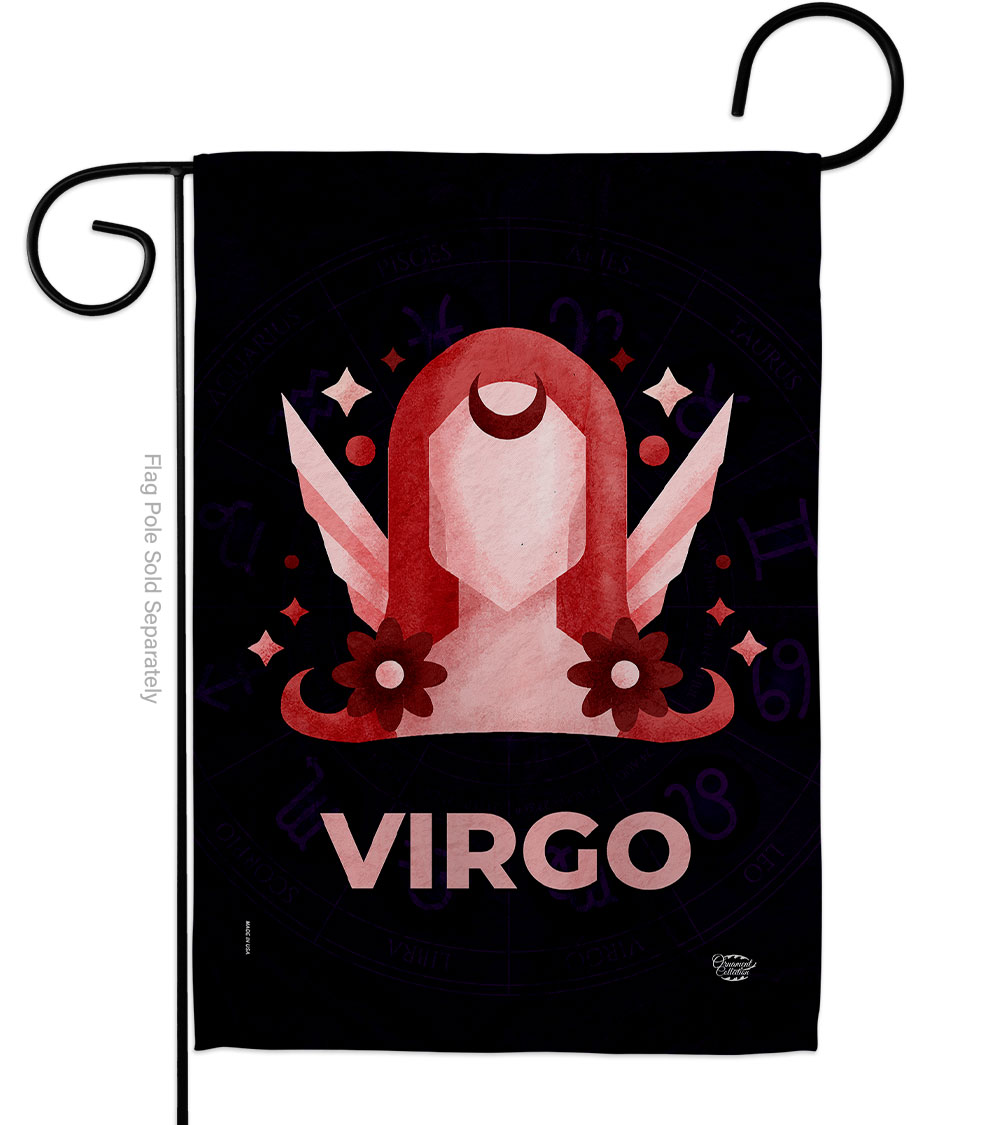 13 x 18.5 in. Virgo Garden Flag for Interests Zodiac Double-Sided Decorative Vertical Flags & House Decoration Banner Yard Gift