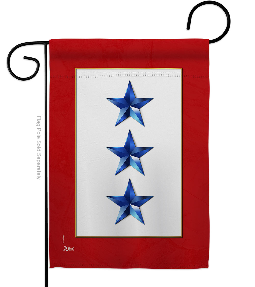 Picture of Americana Home & Garden G141087-BO 13 x 18.5 in. Three Blue Stars Garden Flag for Armed Forces Military Service Double-Sided Decorative Vertical Flags & House Decoration Banner Yard Gift