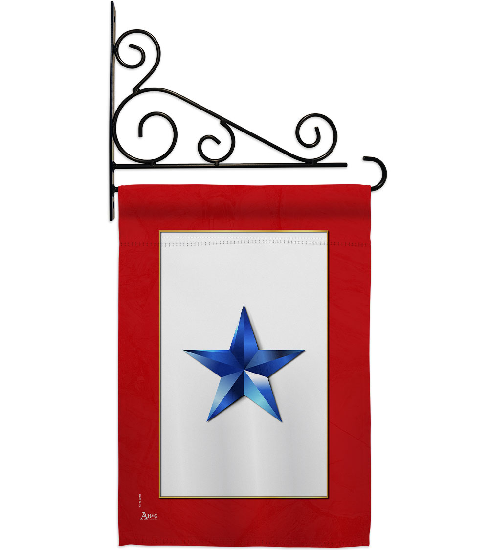 13 x 18.5 in. Blue Star Garden Flag Set for Armed Forces Military Service Double-Sided Decorative Vertical Flags & House Decoration Banner Yard Gift