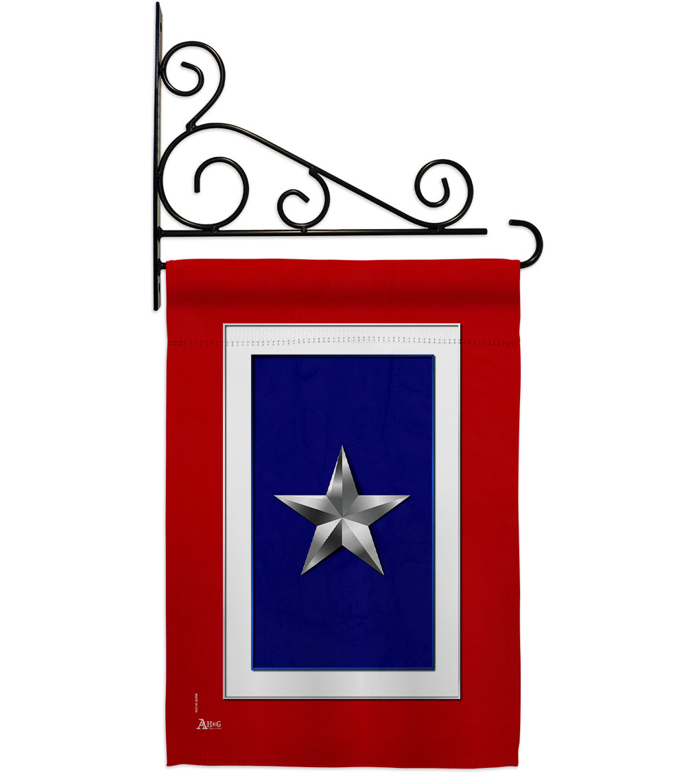 13 x 18.5 in. Silver Star Garden Flag Set for Armed Forces Military Service Double-Sided Decorative Vertical Flags & House Decoration Banner Yard Gift