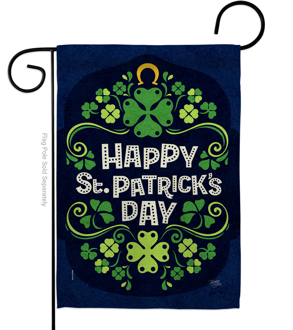 13 x 18.5 in. Lucky St Paricks Garden Flag for Springtime Patrick Double-Sided Decorative Vertical Flags & House Decoration Banner Yard Gift