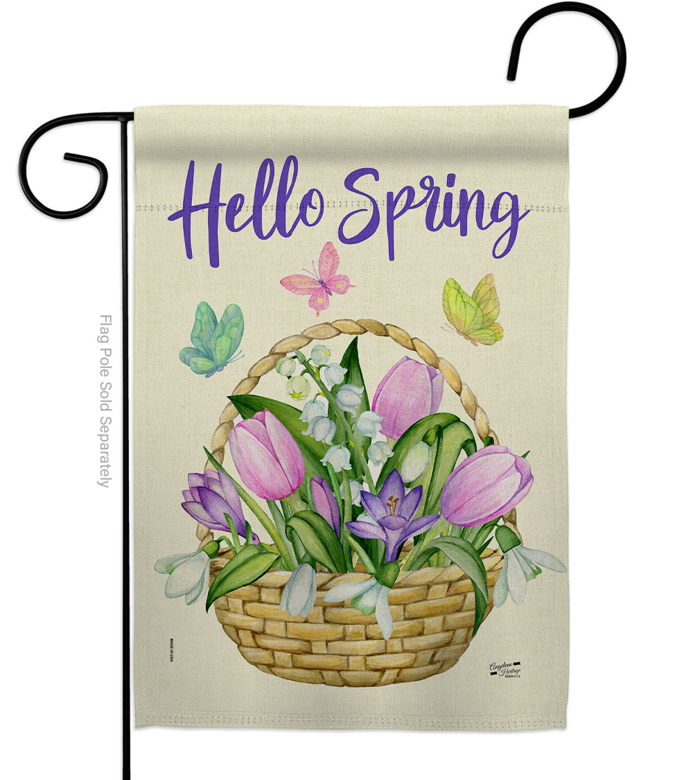 G135366-BO Spring Floral Double-Sided Decorative Garden Flag, Multi Color