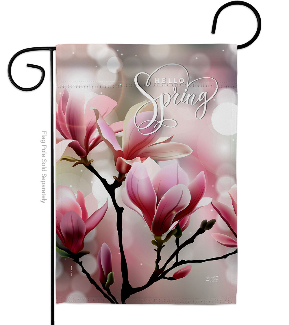 G135457-BO Spring Blooming Floral Double-Sided Decorative Garden Flag, Multi Color