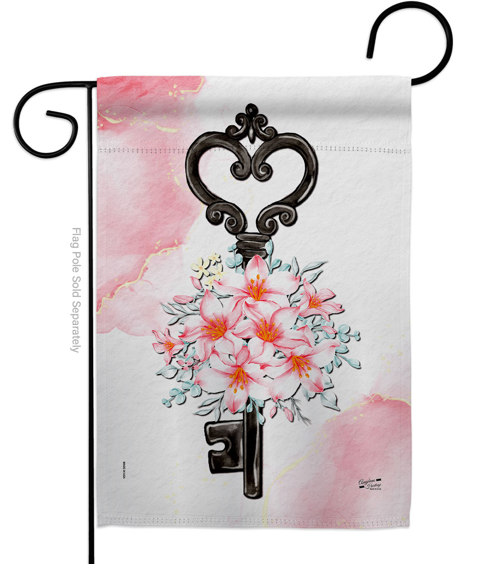 G135489-BO Key of Bouquet Floral Double-Sided Decorative Garden Flag, Multi Color