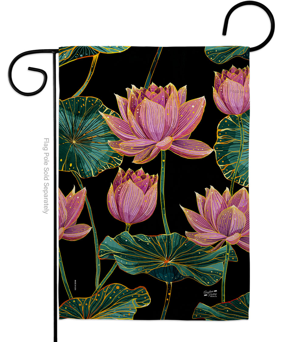 G135627-BO Colorful Losts Floral Double-Sided Decorative Garden Flag, Multi Color