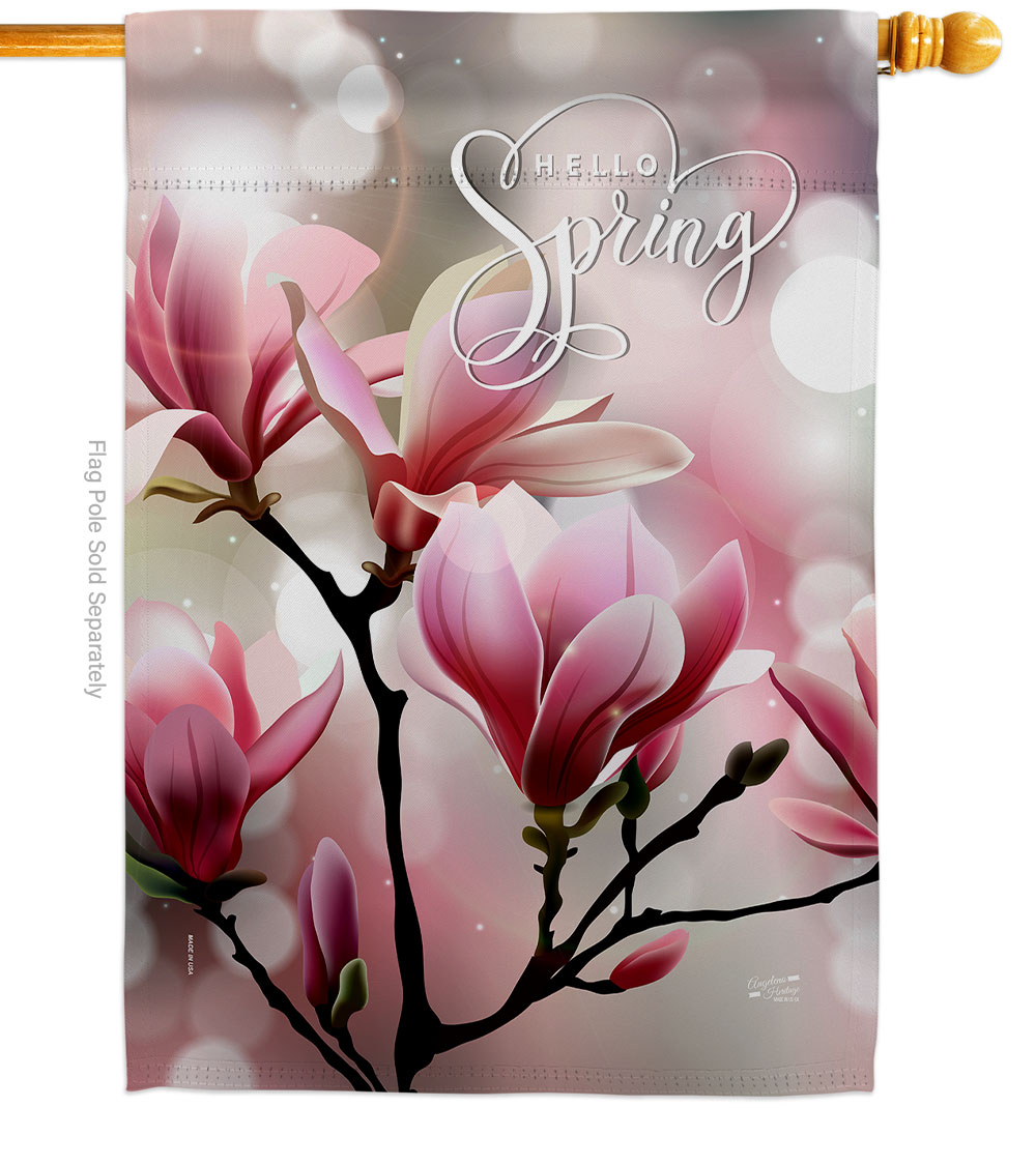 Spring Blooming Floral Double-Sided Garden Decorative House Flag, Multi Color