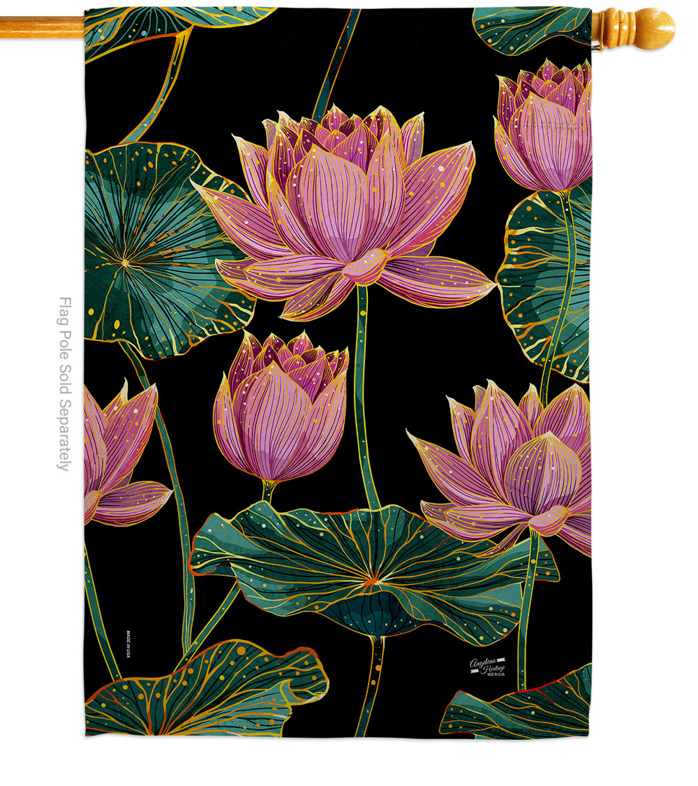 Colorful Losts Floral Double-Sided Garden Decorative House Flag, Multi Color