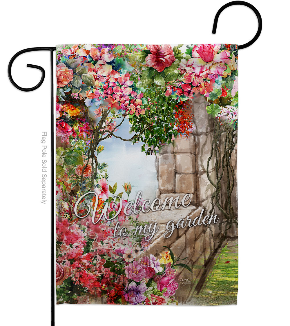 G150085-BO My Colorful Floral Double-Sided Decorative Garden Flag, Multi Color