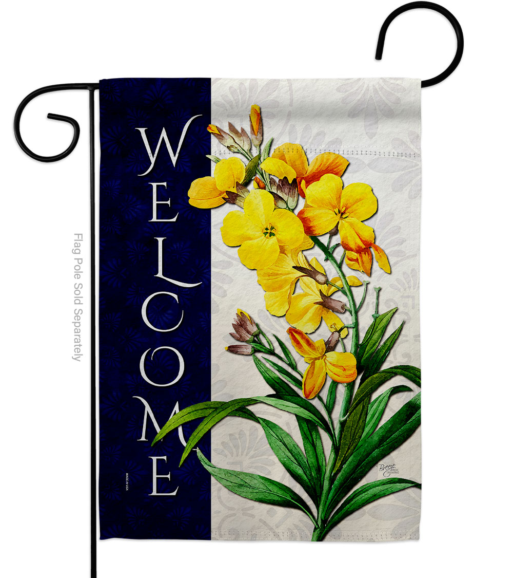 G154111-BO Spring Yellow Flowers Floral Double-Sided Decorative Garden Flag, Multi Color