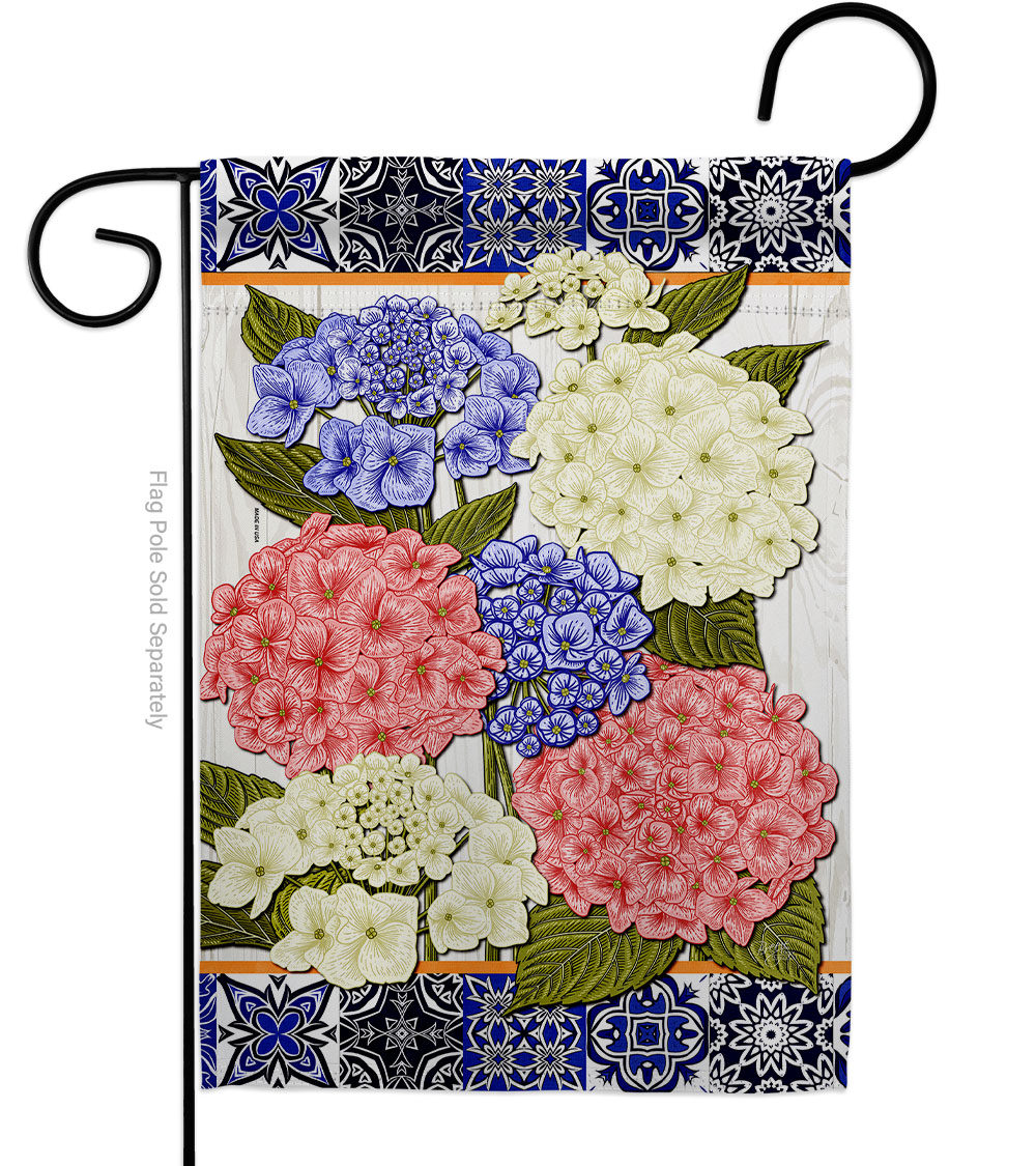G154120-BO Sweet Hydrogens Floral Double-Sided Decorative Garden Flag, Multi Color