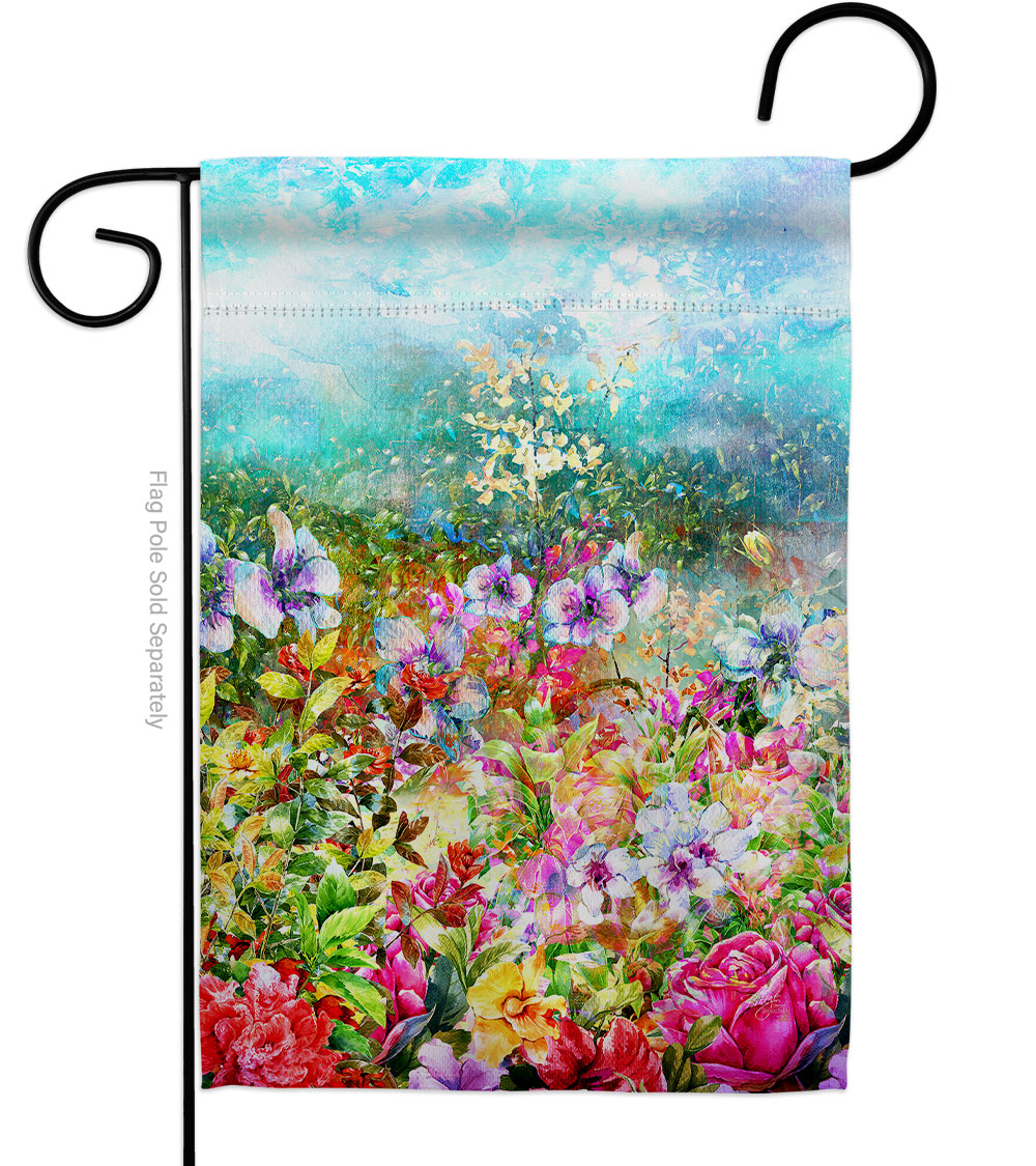 G154132-BO Blossom Floral Double-Sided Decorative Garden Flag, Multi Color