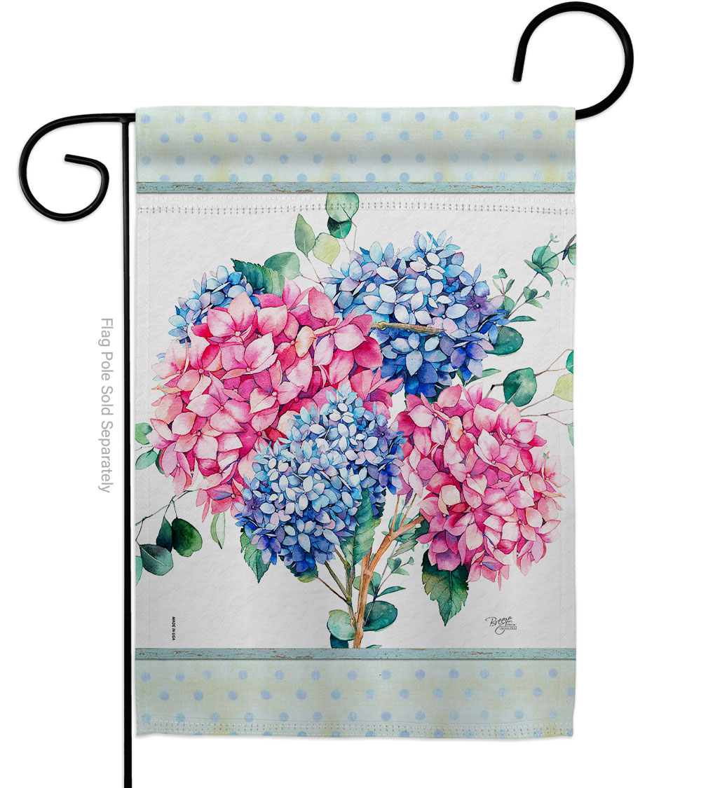 G154139-BO Hydrogens Floral Double-Sided Decorative Garden Flag, Multi Color
