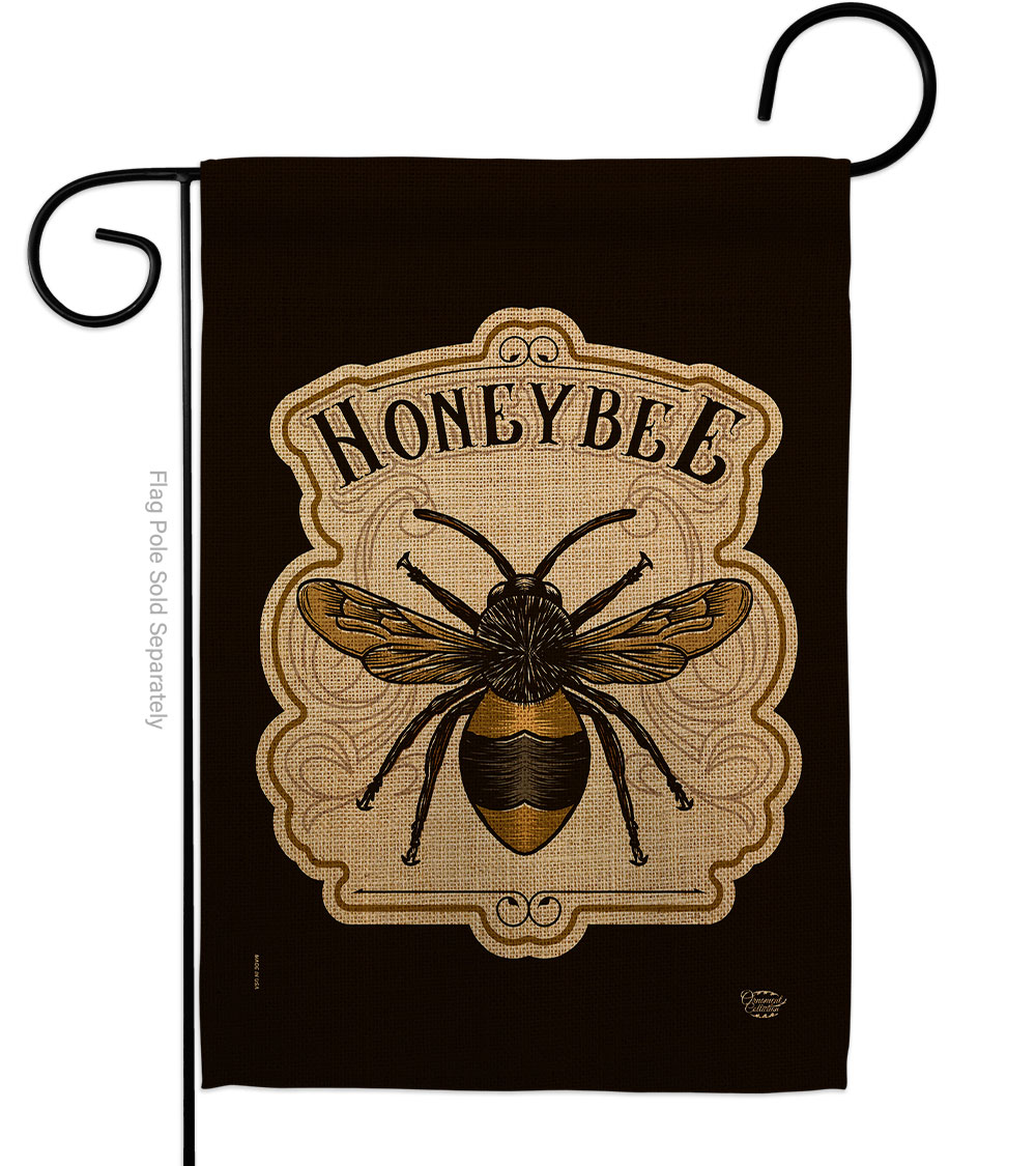 Bee Friends Double-Sided Decorative Garden Flag, Multi Color