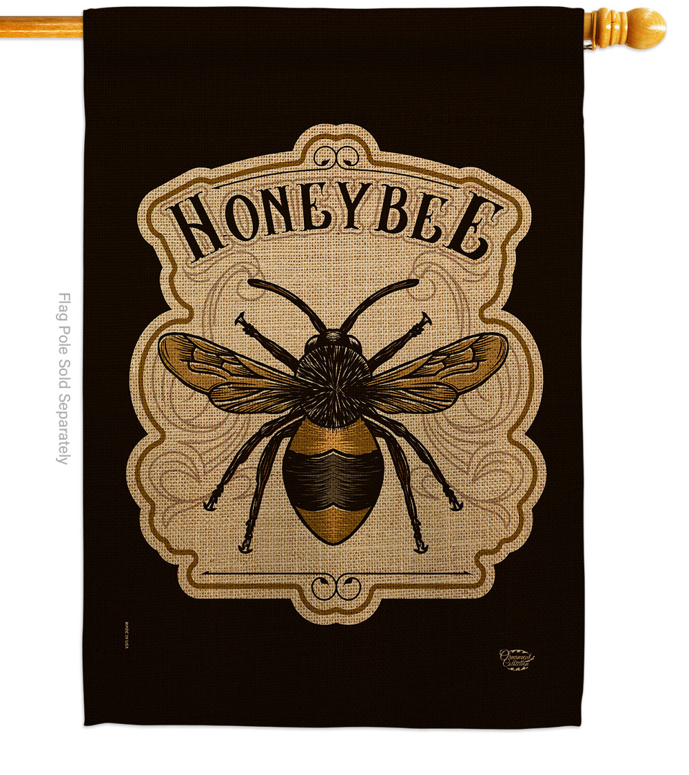 Bee Friends Double-Sided Garden Decorative House Flag, Multi Color