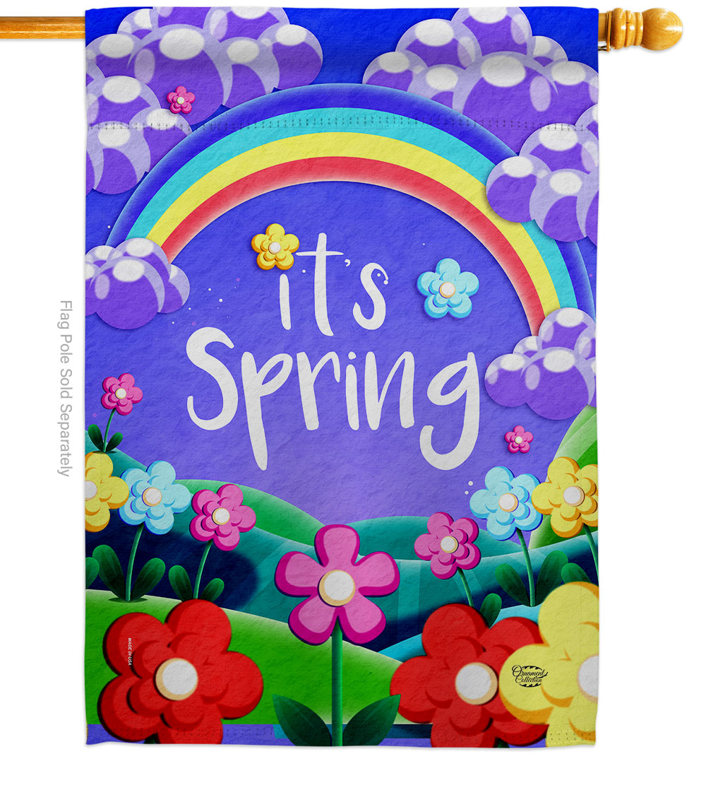 Colorful Spring Floral Double-Sided Garden Decorative House Flag, Multi Color