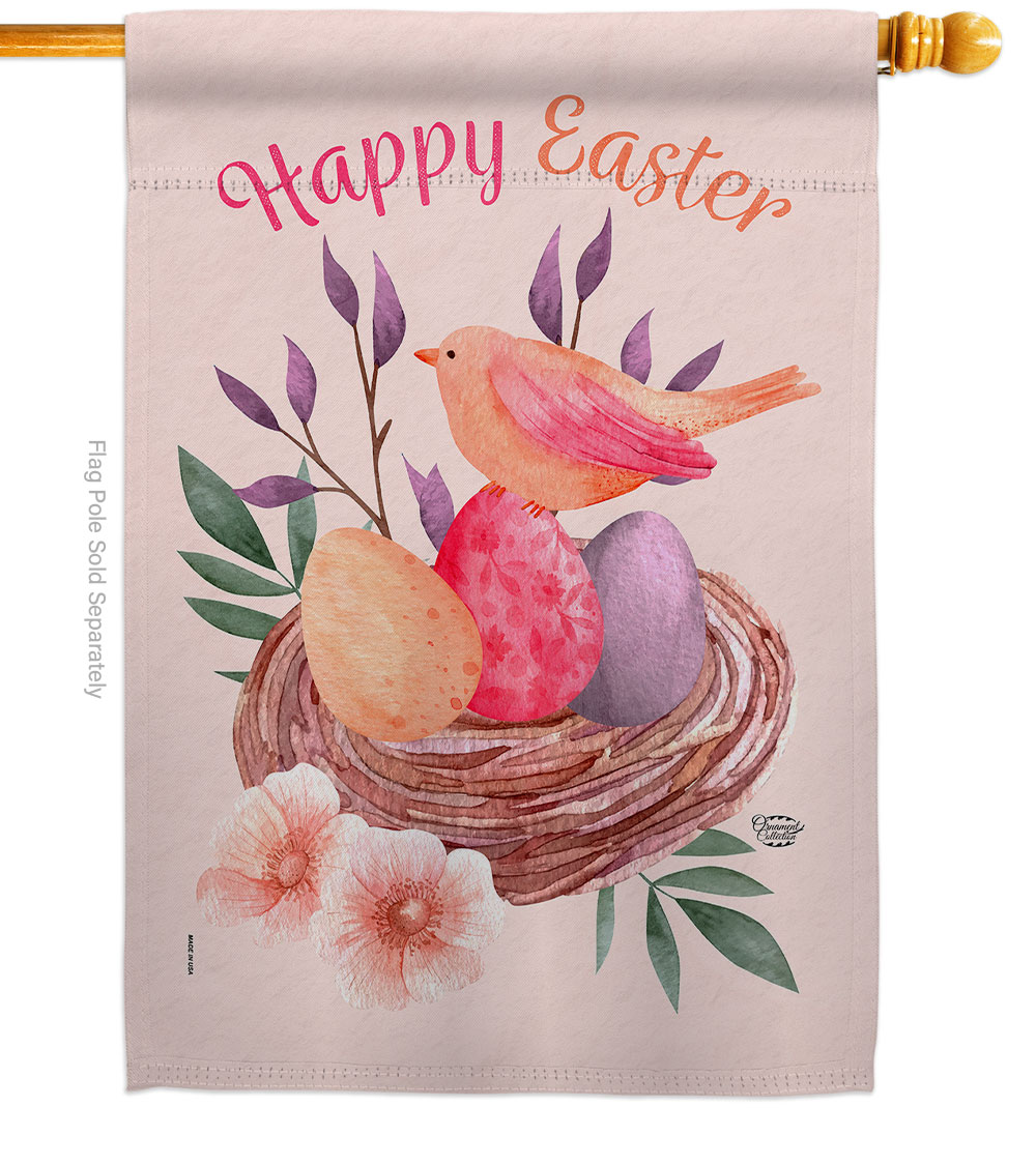 Easter Springtime Double-Sided Garden Decorative House Flag, Pink