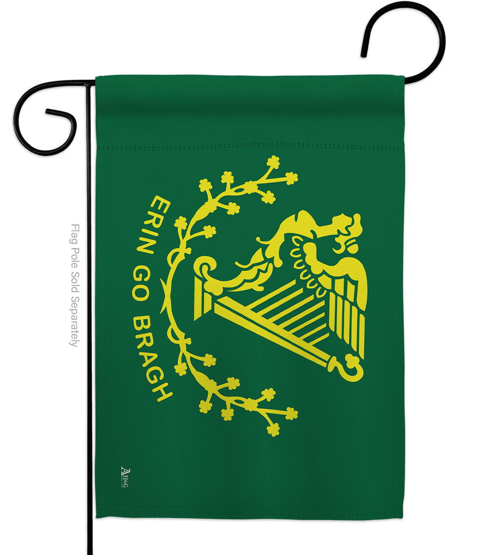 G142114-BO Erin go Bragh Springtime St Patrick Double-Sided Decorative Garden Flag, Multi Color