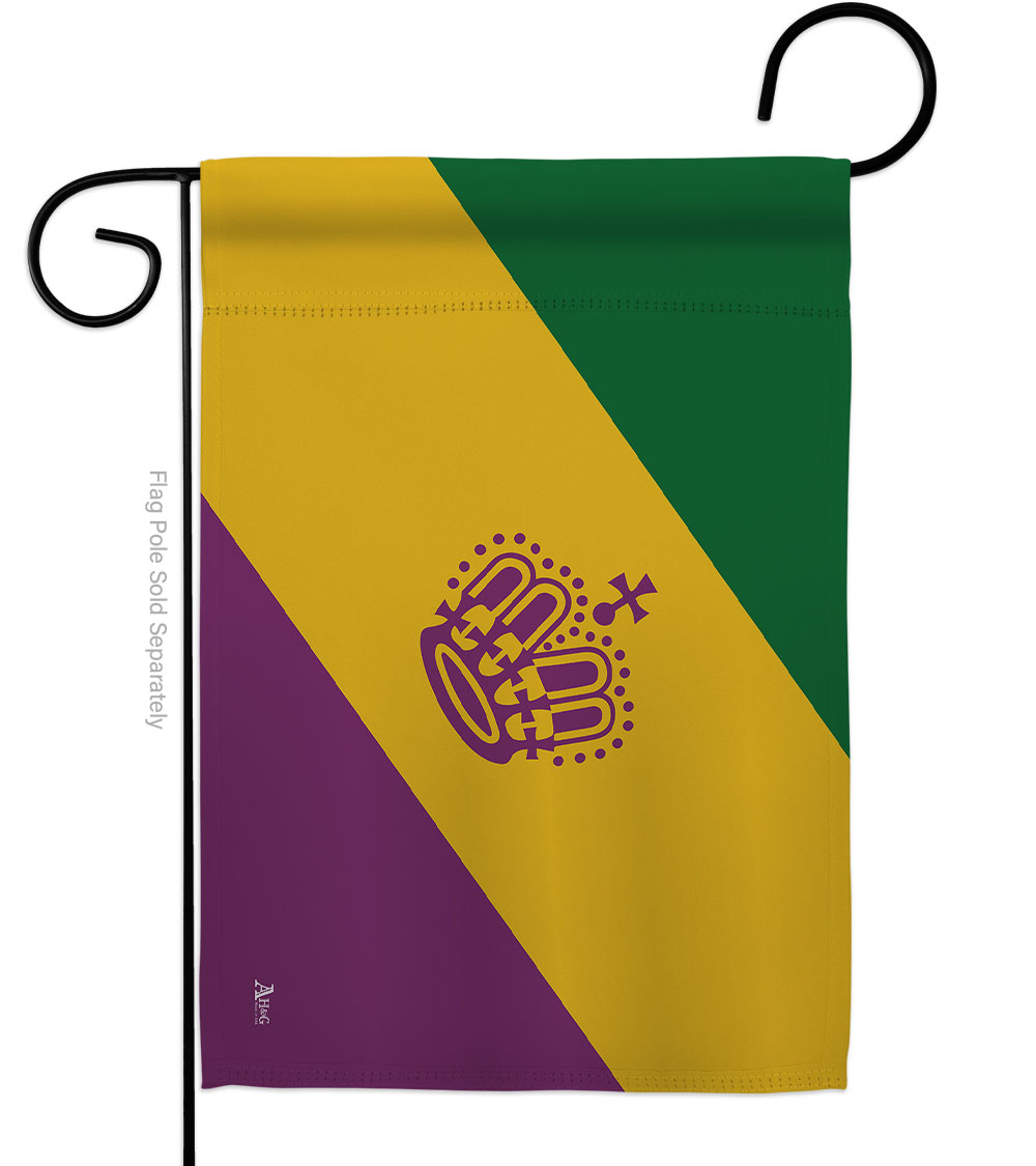 G142175-BO Mardi Gras Springtime Double-Sided Decorative Garden Flag, Multi Color