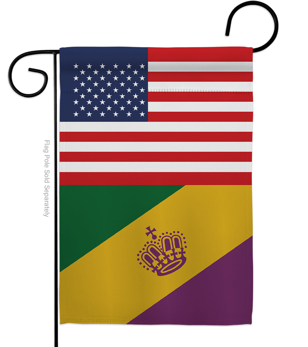 G142472-BO Mardi Gras US Springtime Double-Sided Decorative Garden Flag, Multi Color