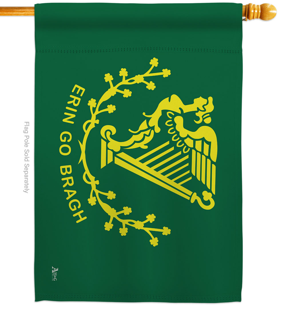 Erin go Bragh Springtime St Patrick Double-Sided Garden Decorative House Flag, Multi Color