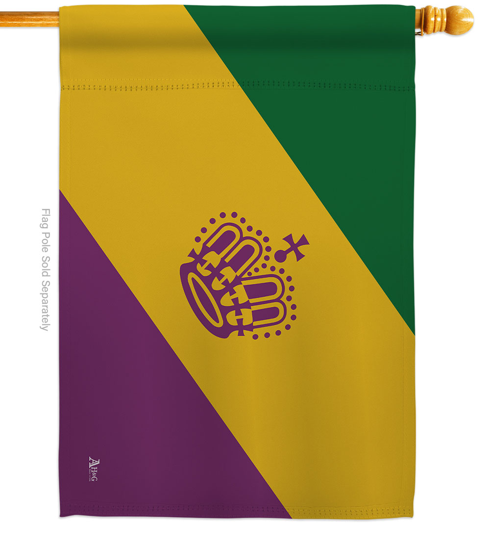 Mardi Gras Springtime Double-Sided Garden Decorative House Flag, Multi Color