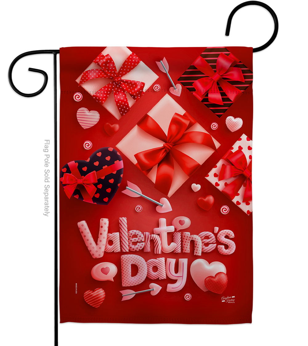 Valentines Gifts Springtime Double-Sided Decorative Garden Flag, Multi Color