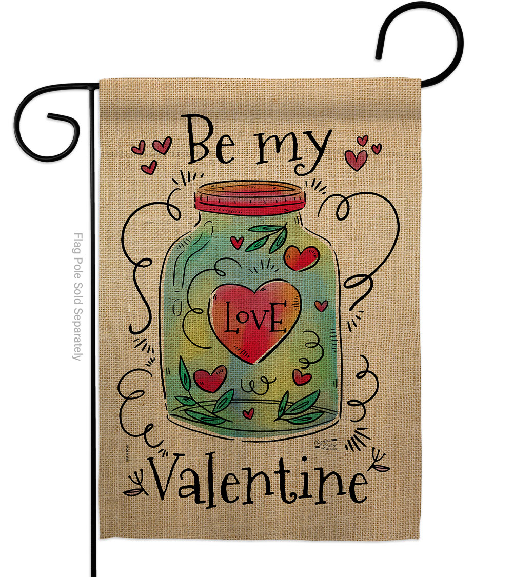 G135123-BO Be My Valentine Springtime Double-Sided Decorative Garden Flag, Multi Color