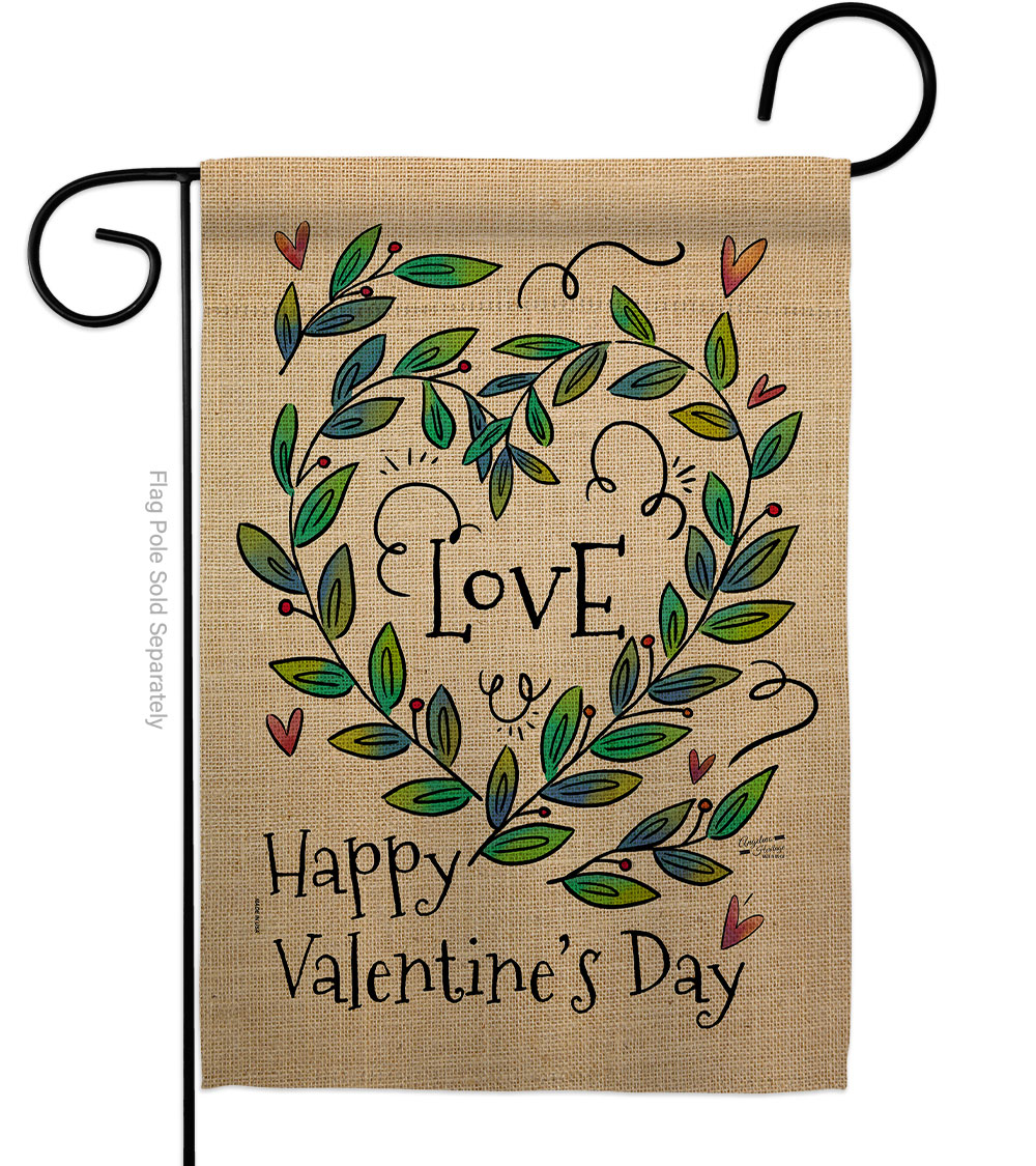 G135124-BO Love Valentine Springtime Double-Sided Decorative Garden Flag, Multi Color