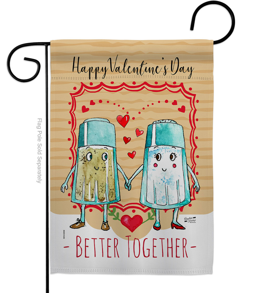 G135146-BO Better Together Springtime Valentine Double-Sided Decorative Garden Flag, Multi Color