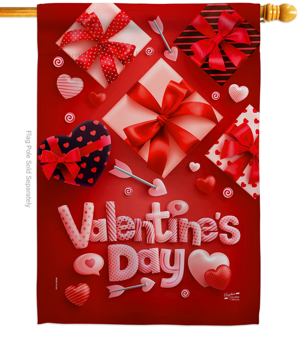 Valentines Gifts Springtime Double-Sided Garden Decorative House Flag, Multi Color