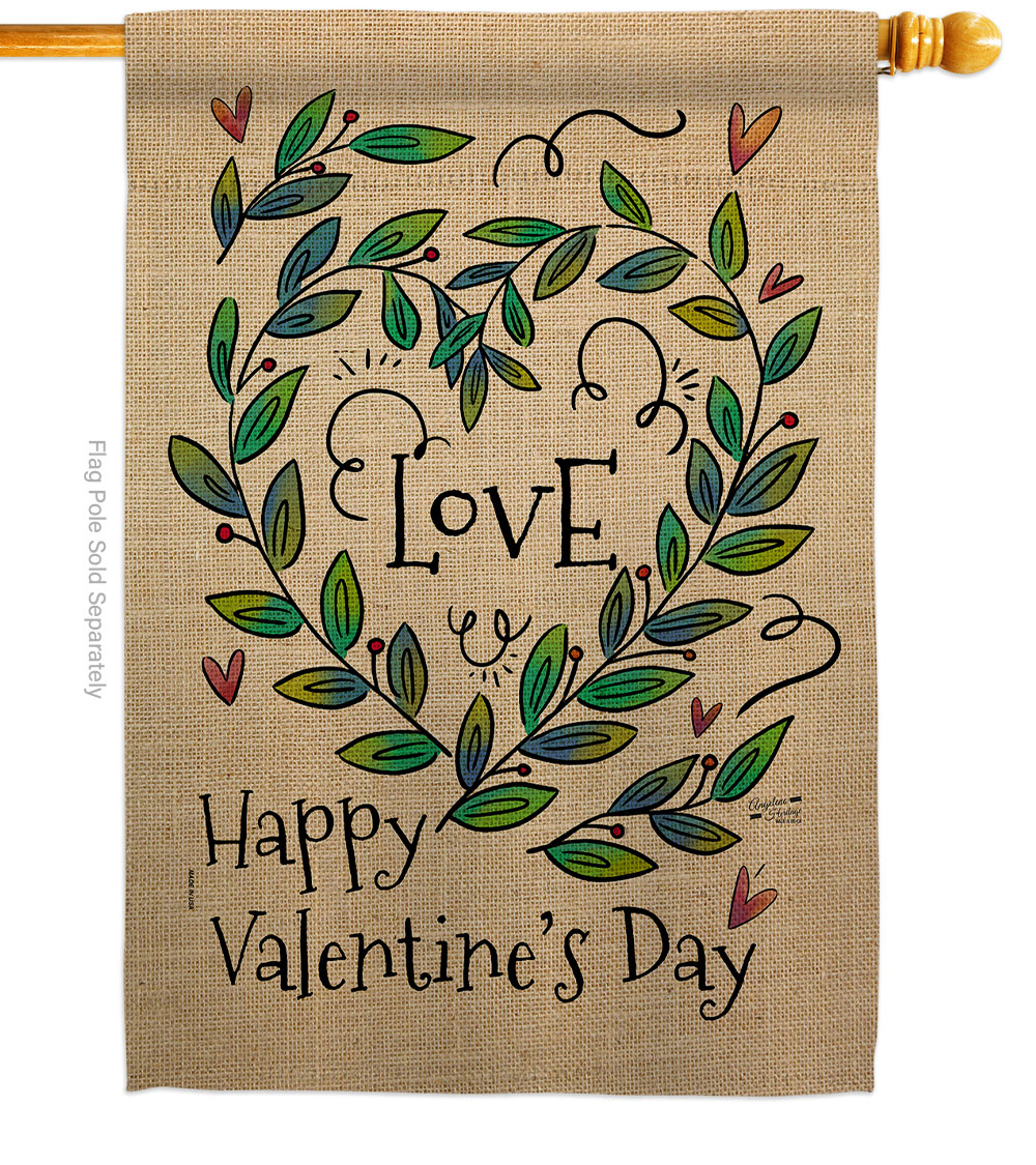 Love Valentine Springtime Double-Sided Garden Decorative House Flag, Multi Color