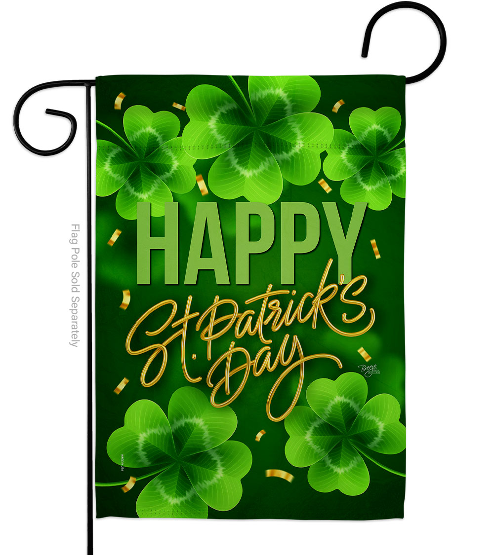 St. Patty Cover Springtime Double-Sided Decorative Garden Flag, Multi Color