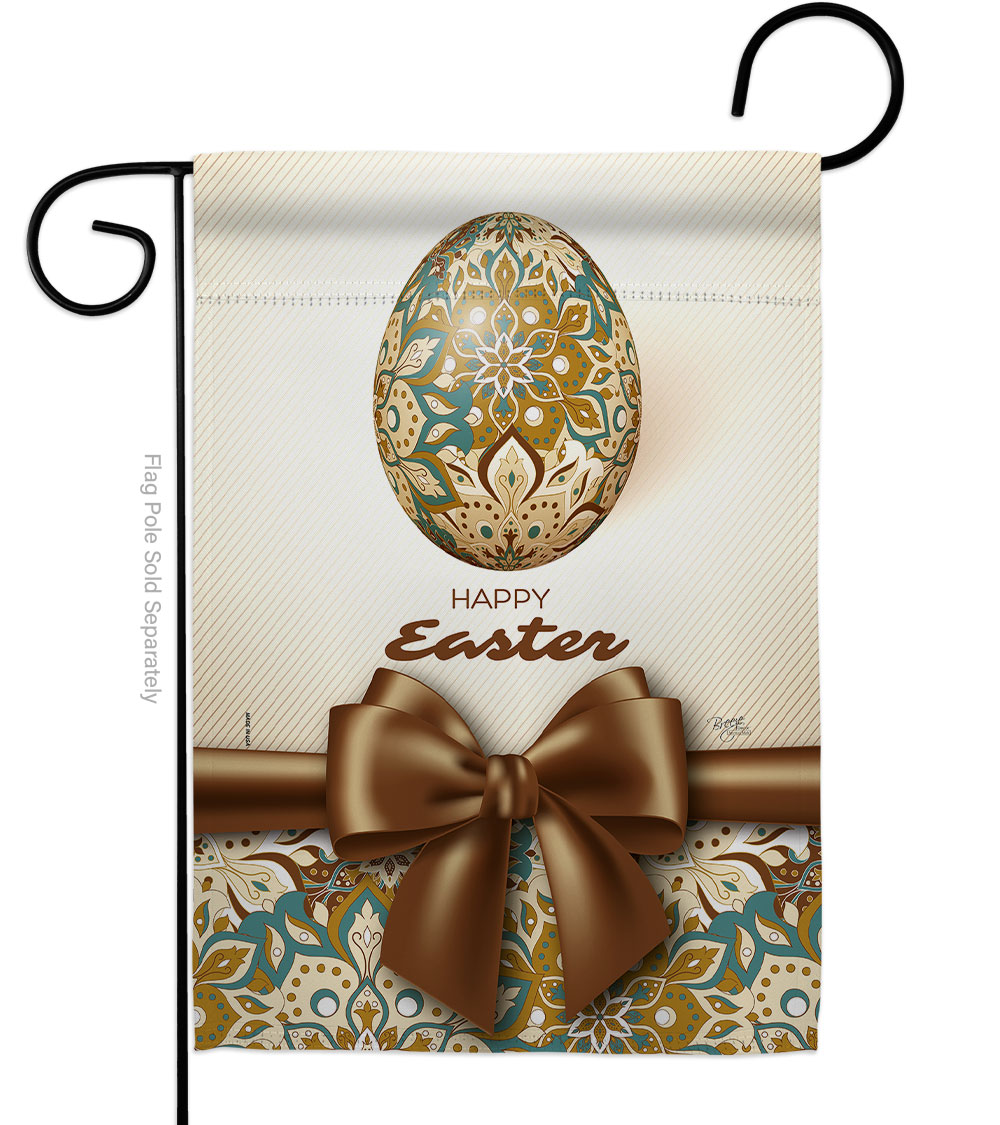 G153085-BO Easter Faberge Egg Springtime Double-Sided Decorative Garden Flag, Multi Color