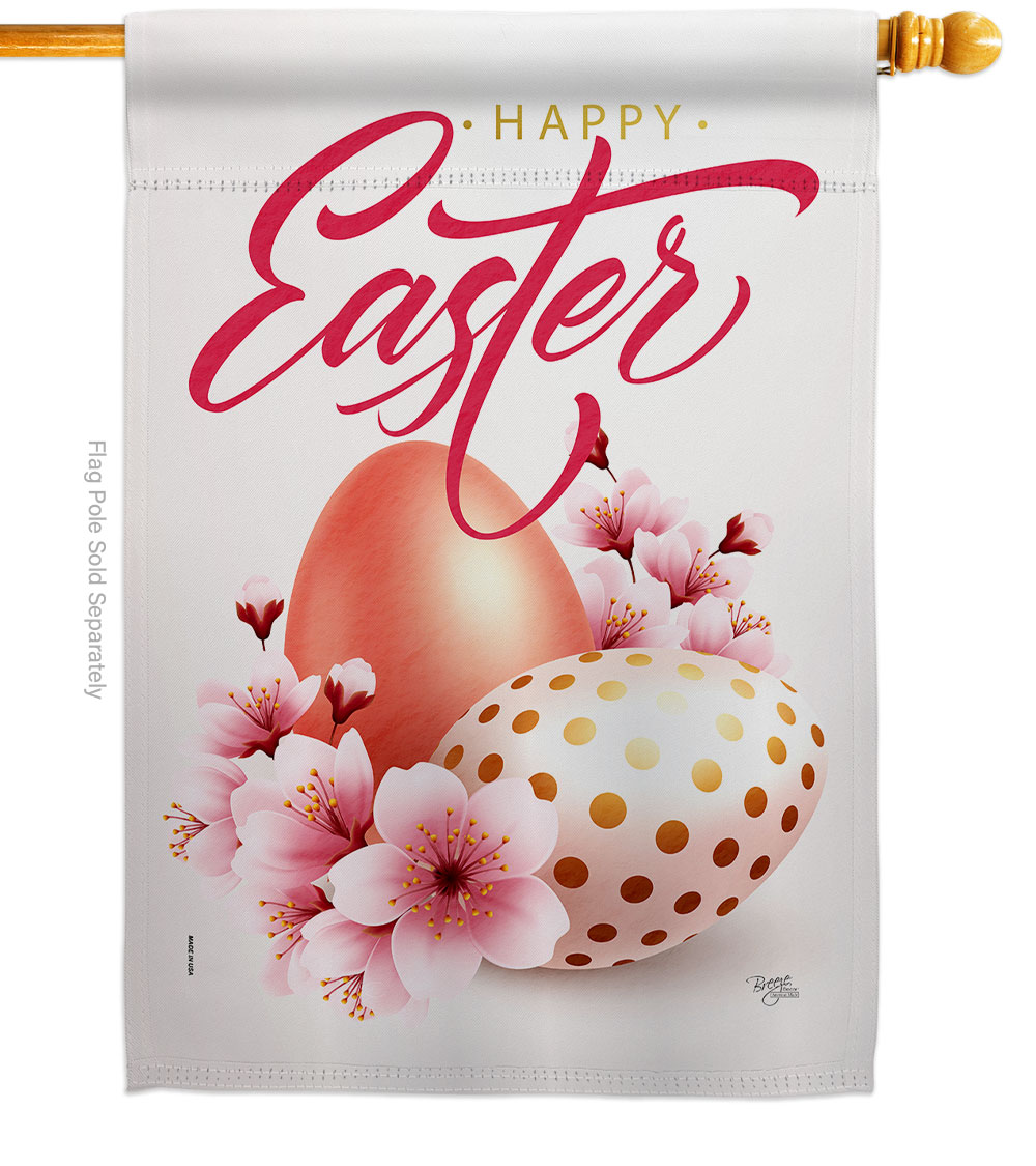Easter Blooming Springtime Double-Sided Garden Decorative House Flag, Multi Color