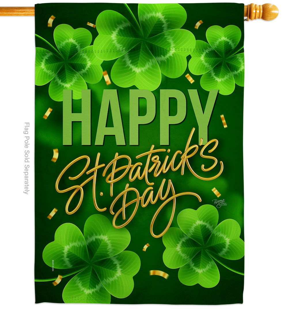 St. Patty Cover Springtime Double-Sided Garden Decorative House Flag, Multi Color