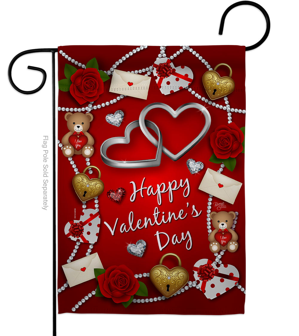 My Sweet Valentines Double-Sided Decorative Garden Flag, Multi Color