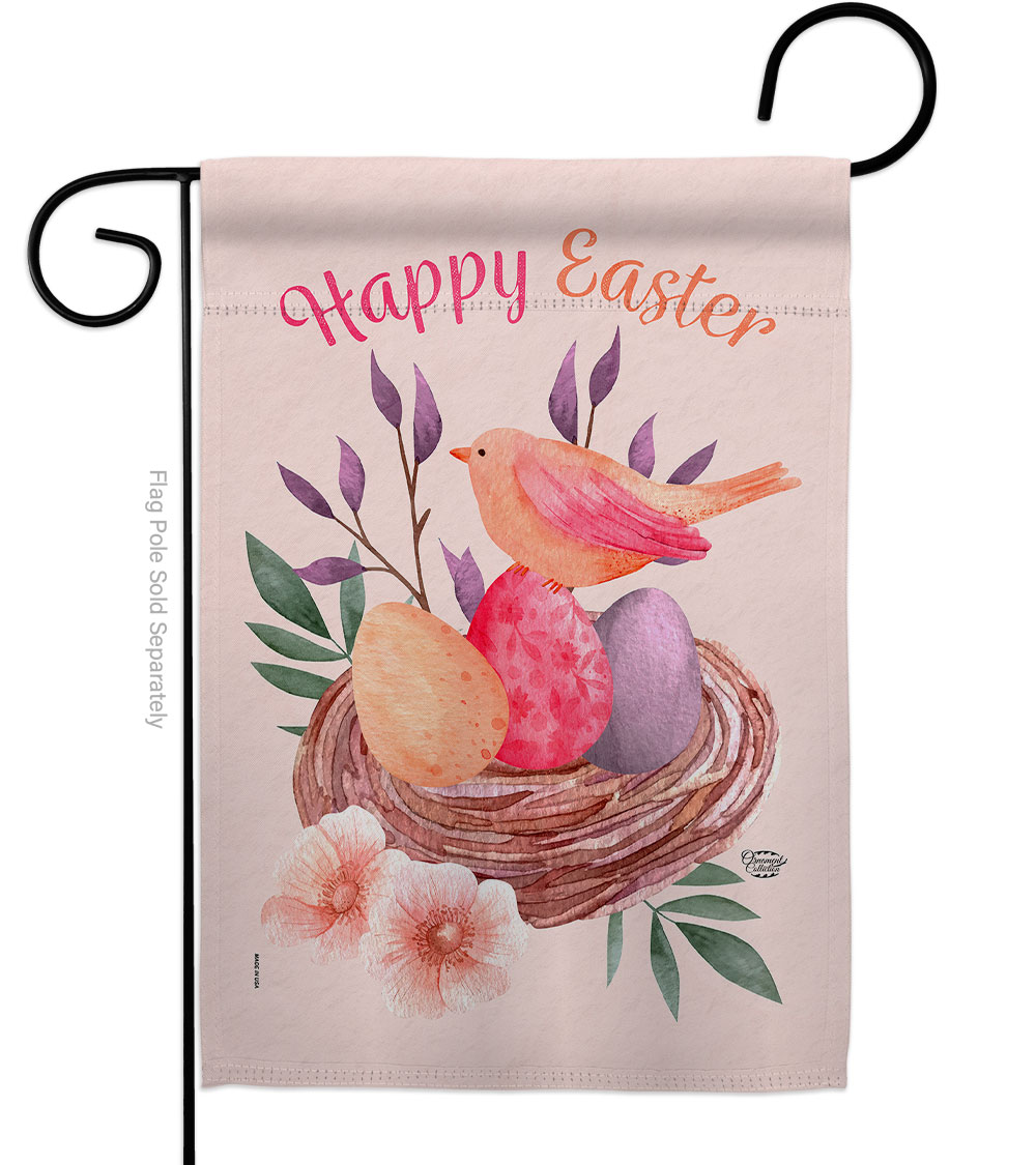 Easter Springtime Double-Sided Decorative Garden Flag, Pink