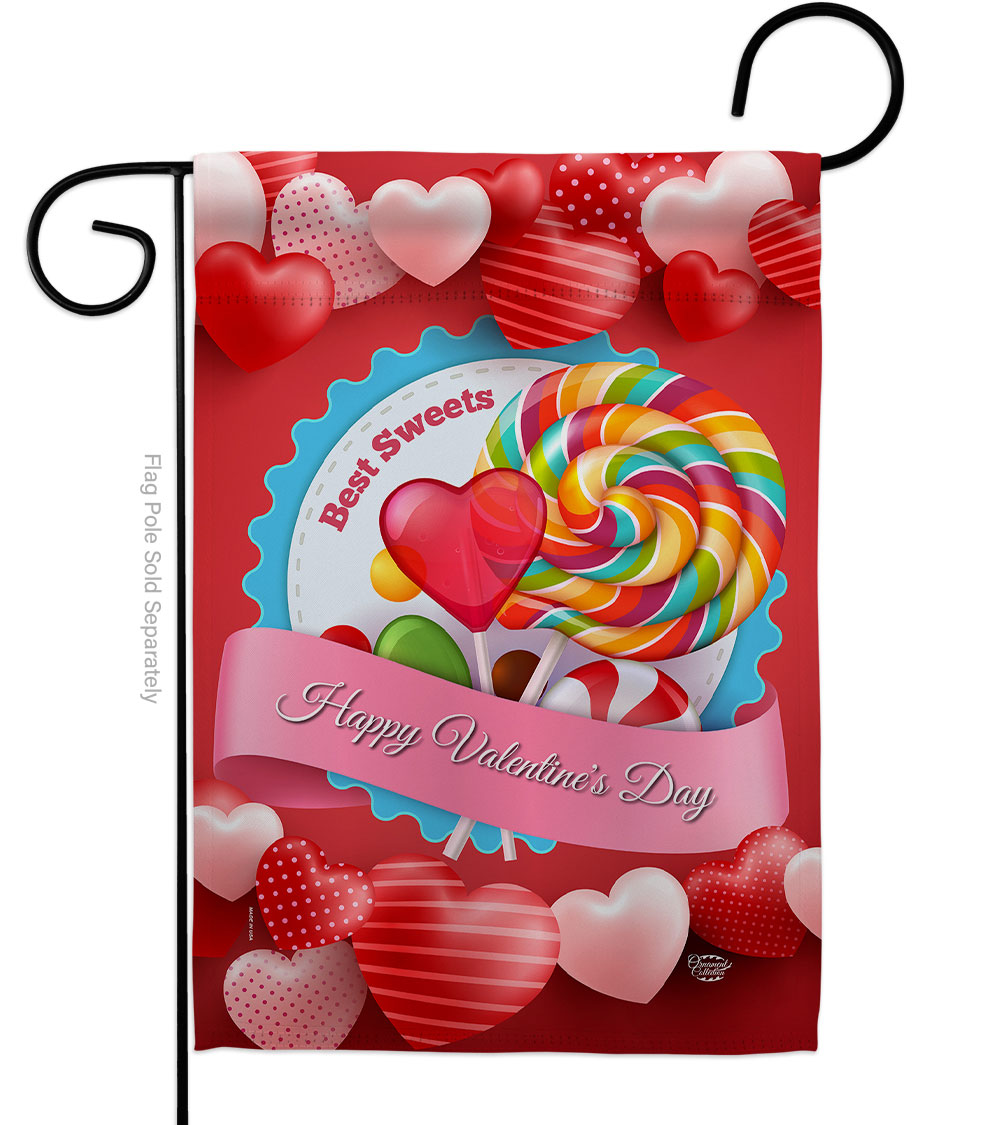 Best Sweet Springtime Valentine Double-Sided Decorative Garden Flag, Multi Color