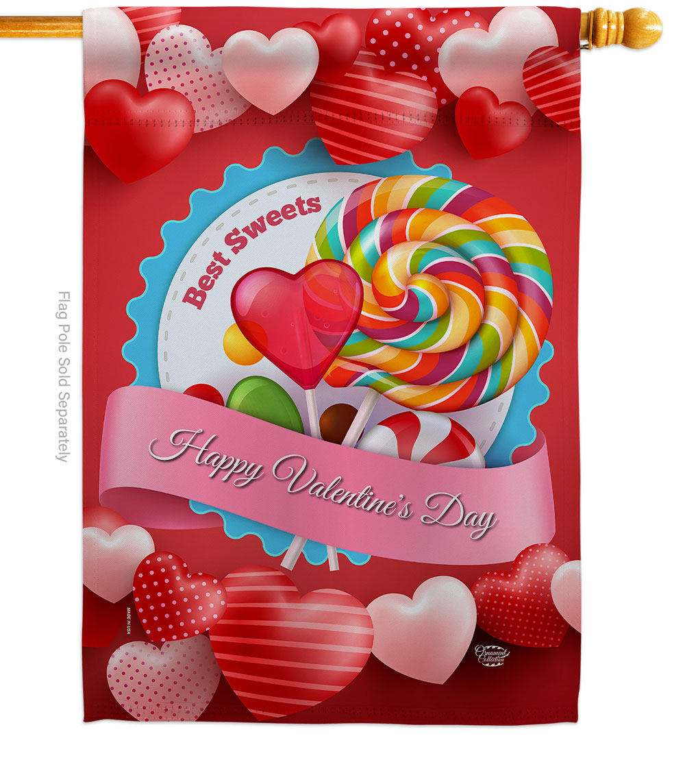 Best Sweet Springtime Valentine Double-Sided Garden Decorative House Flag, Multi Color