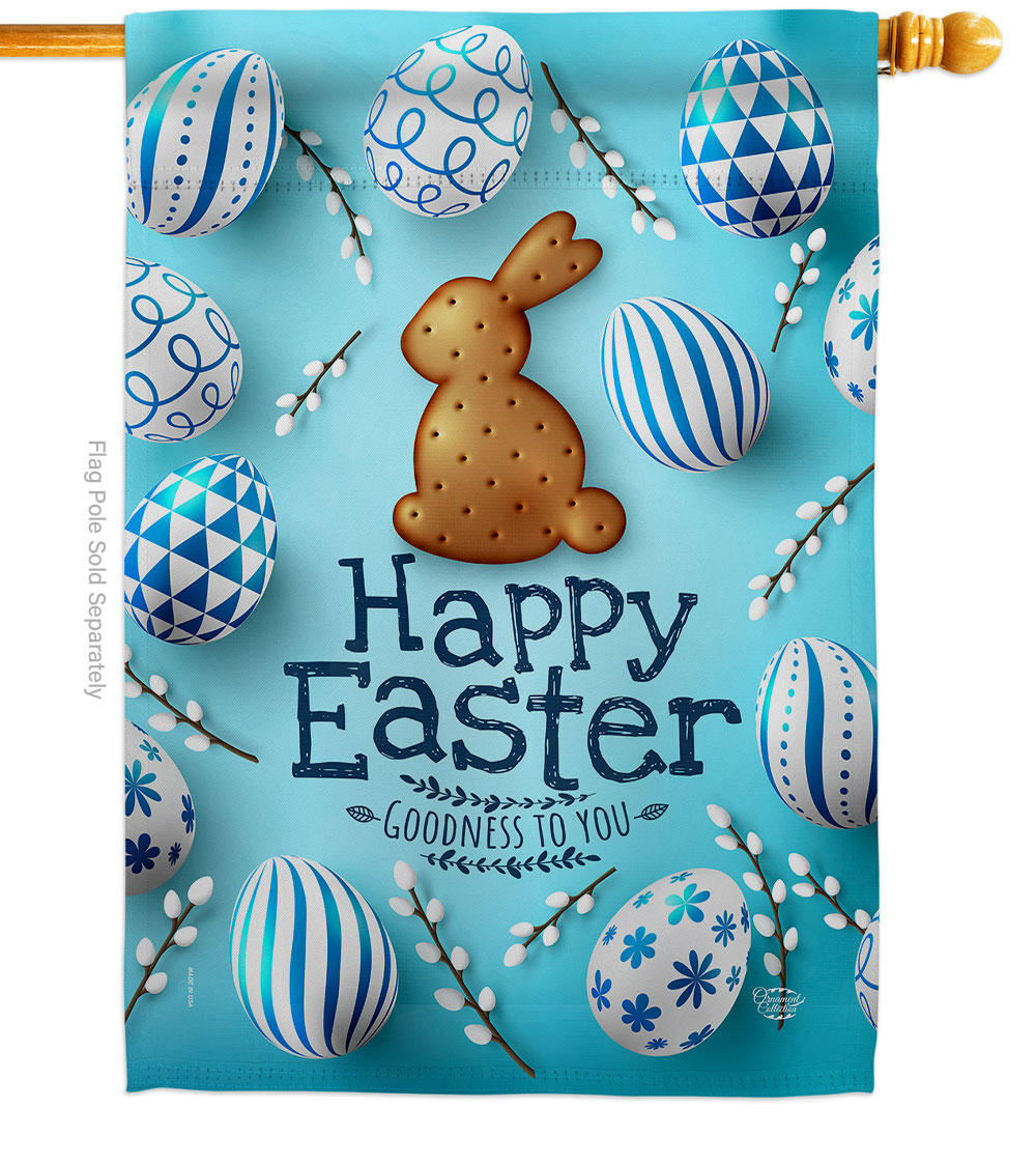 Easter Goodness Springtime Double-Sided Garden Decorative House Flag, Multi Color