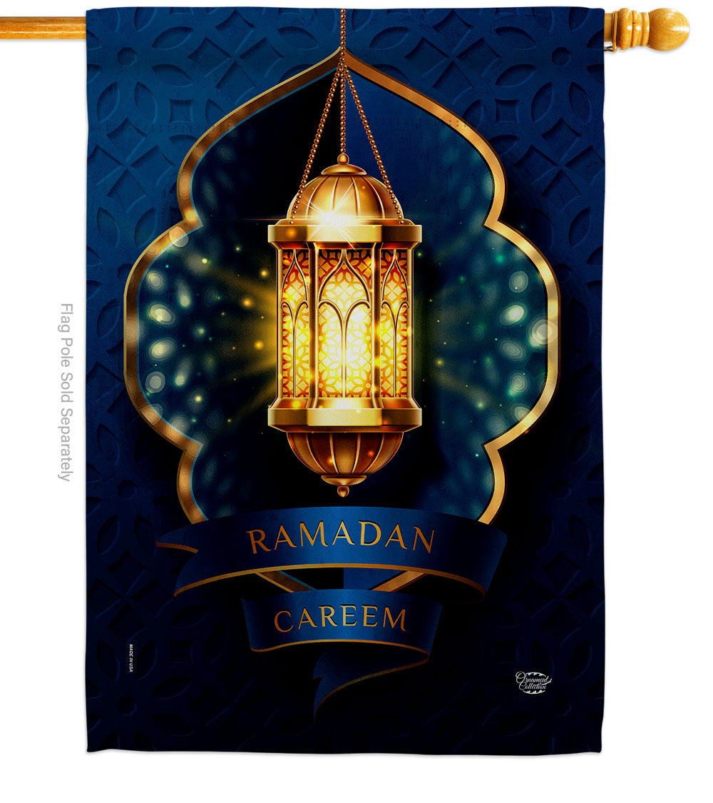 Blessed Ramadan Religious Double-Sided Garden Decorative House Flag, Multi Color