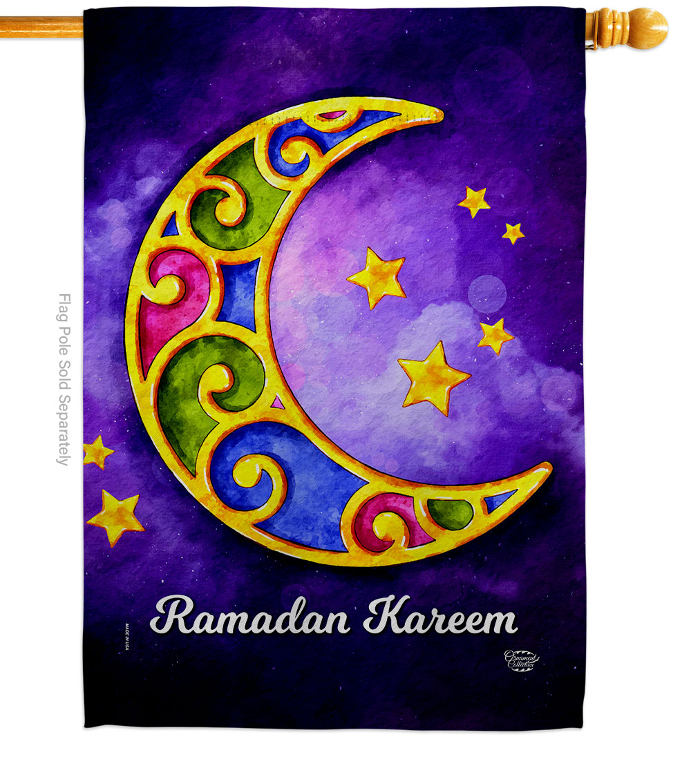 Generous Ramadan Religious Double-Sided Garden Decorative House Flag, Multi Color