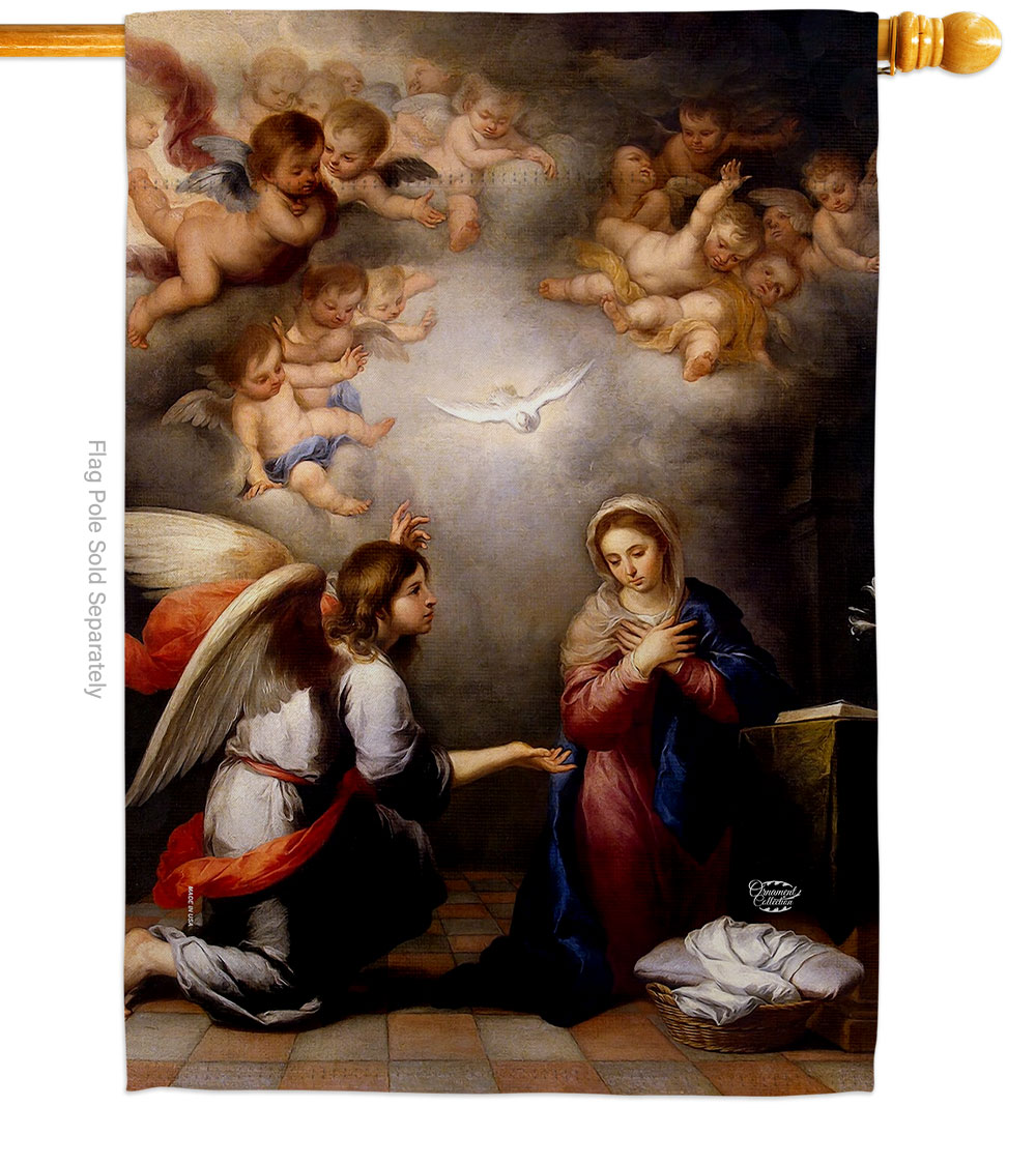 The Annunciation Religious Faith Double-Sided Garden Decorative House Flag, Multi Color
