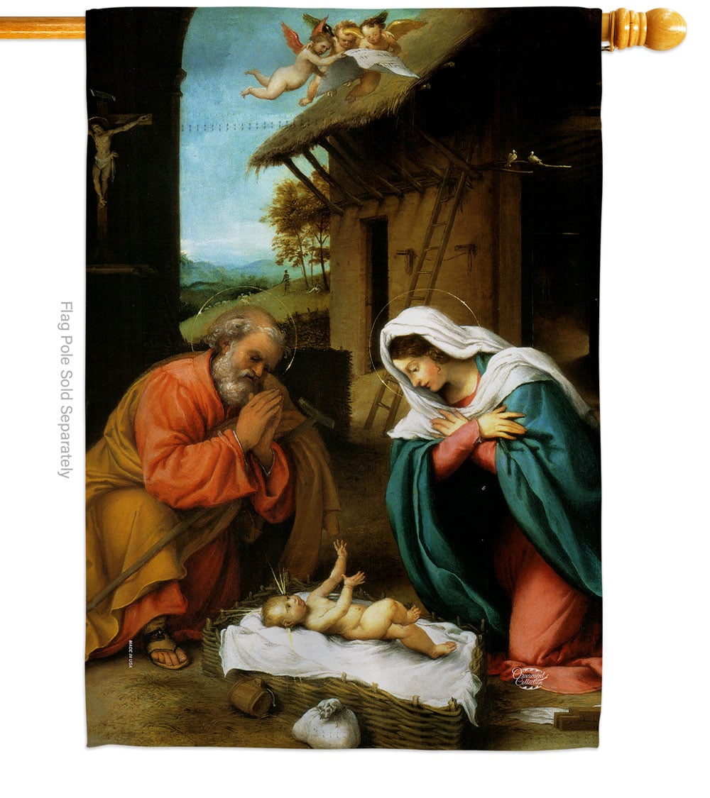 The Nativity Religious Faith Double-Sided Garden Decorative House Flag, Multi Color